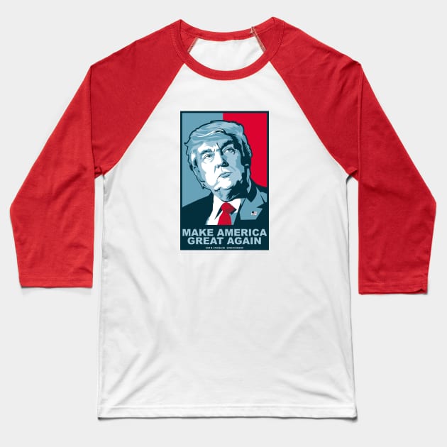 President Trump Baseball T-Shirt by samcankc